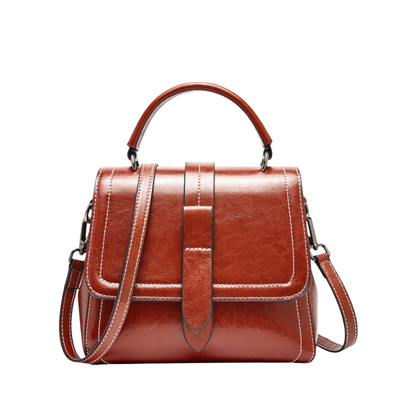 Brown Classic Messenger Handbag