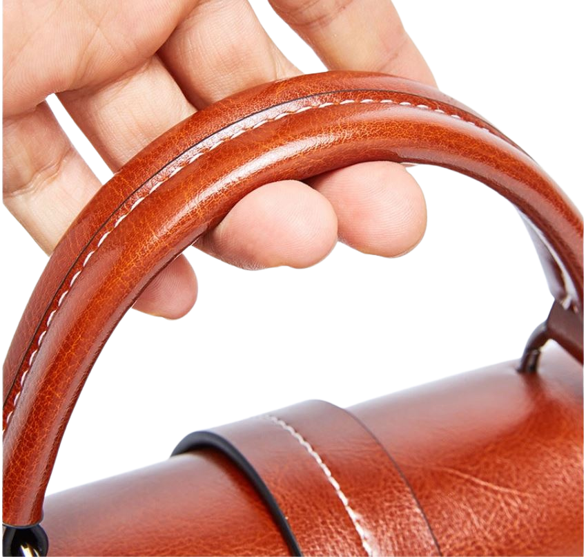 Brown Classic Messenger Handbag